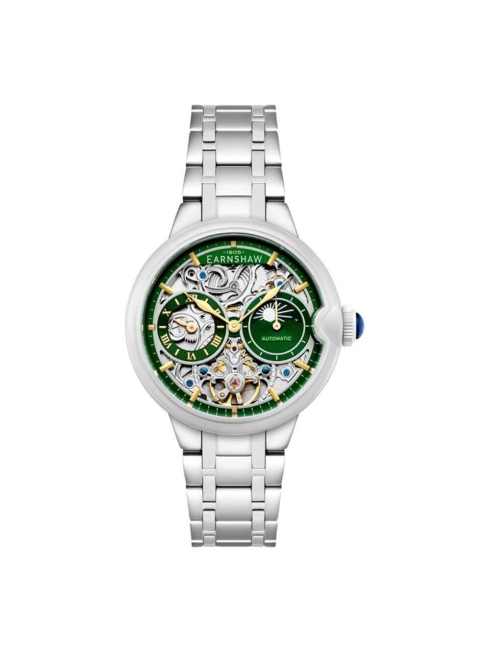 NWT Thomas Earnshaw Barallier Green Dial Men's Watch